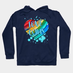 Love Wins - LGBTQ Paint Splatter Heart Hoodie